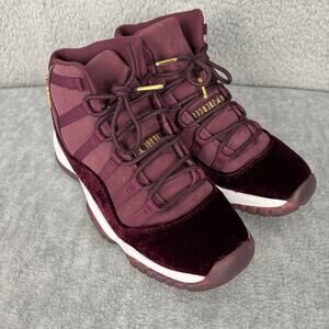Air Jordan 11 Retro Heiress RL GG Night Maroon/Metallic Gold size 5Y, Women 6.5